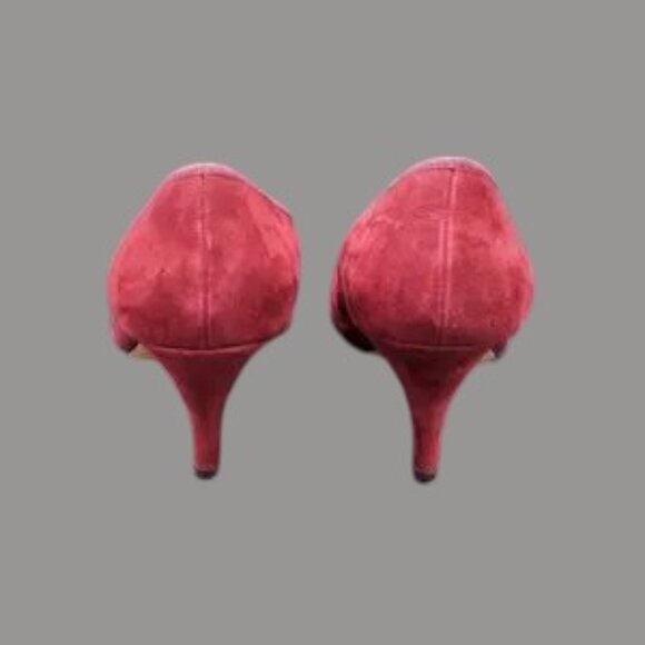 EUC Madison Studio Maroon Leather Pumps Classic Style - Picture 5 of 8